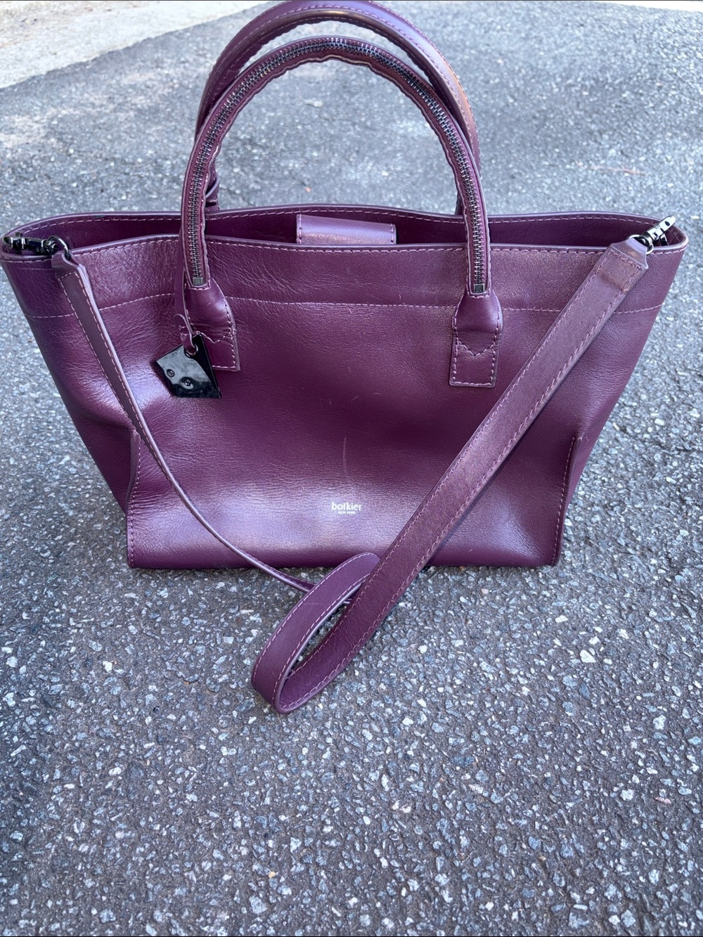 Botkier Plum Leather Satchel